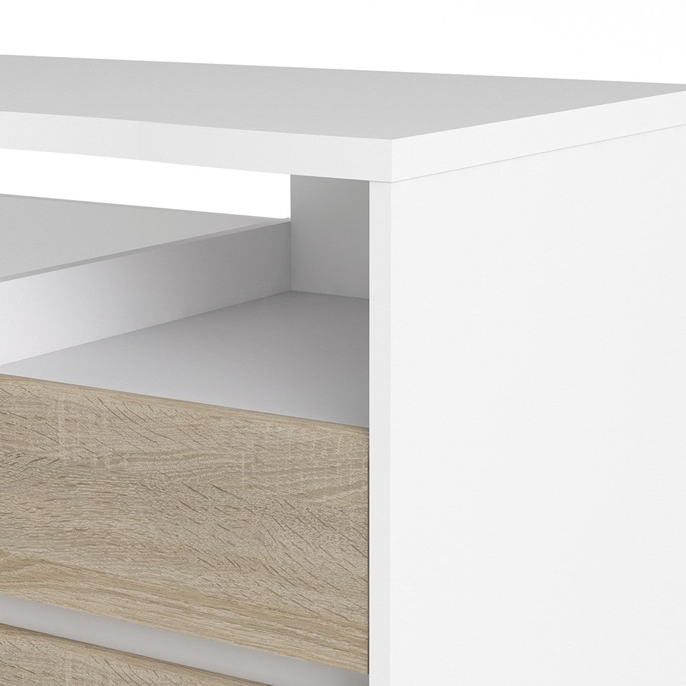 Function Plus Desk 3 drawers White Oak structure FSC Mix 70 % NC-COC-060652