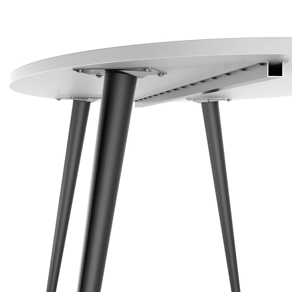 Oslo Dining Table - Large (160cm) in White and Black Matt