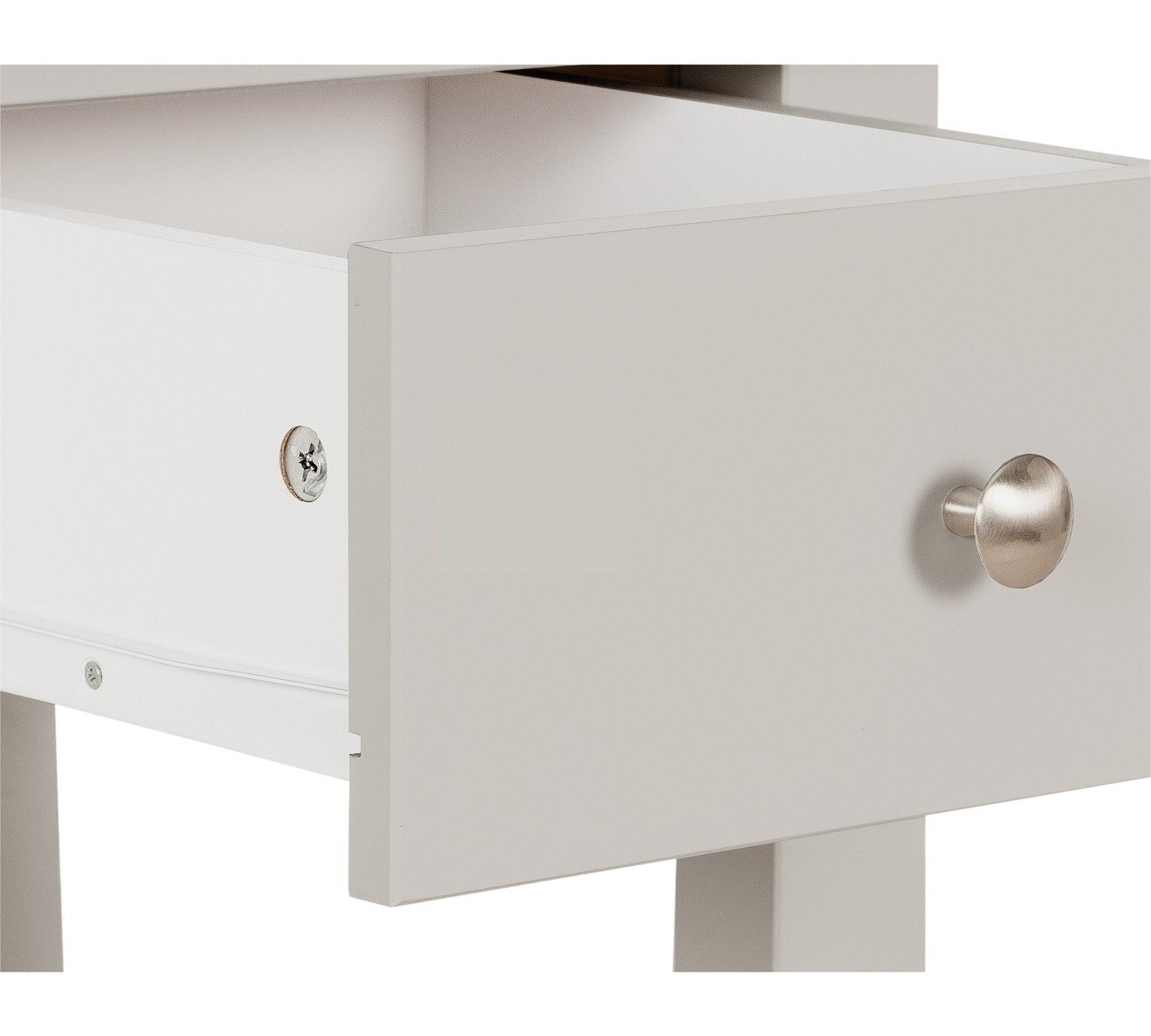 Nova Bedside 2 Drawer in White