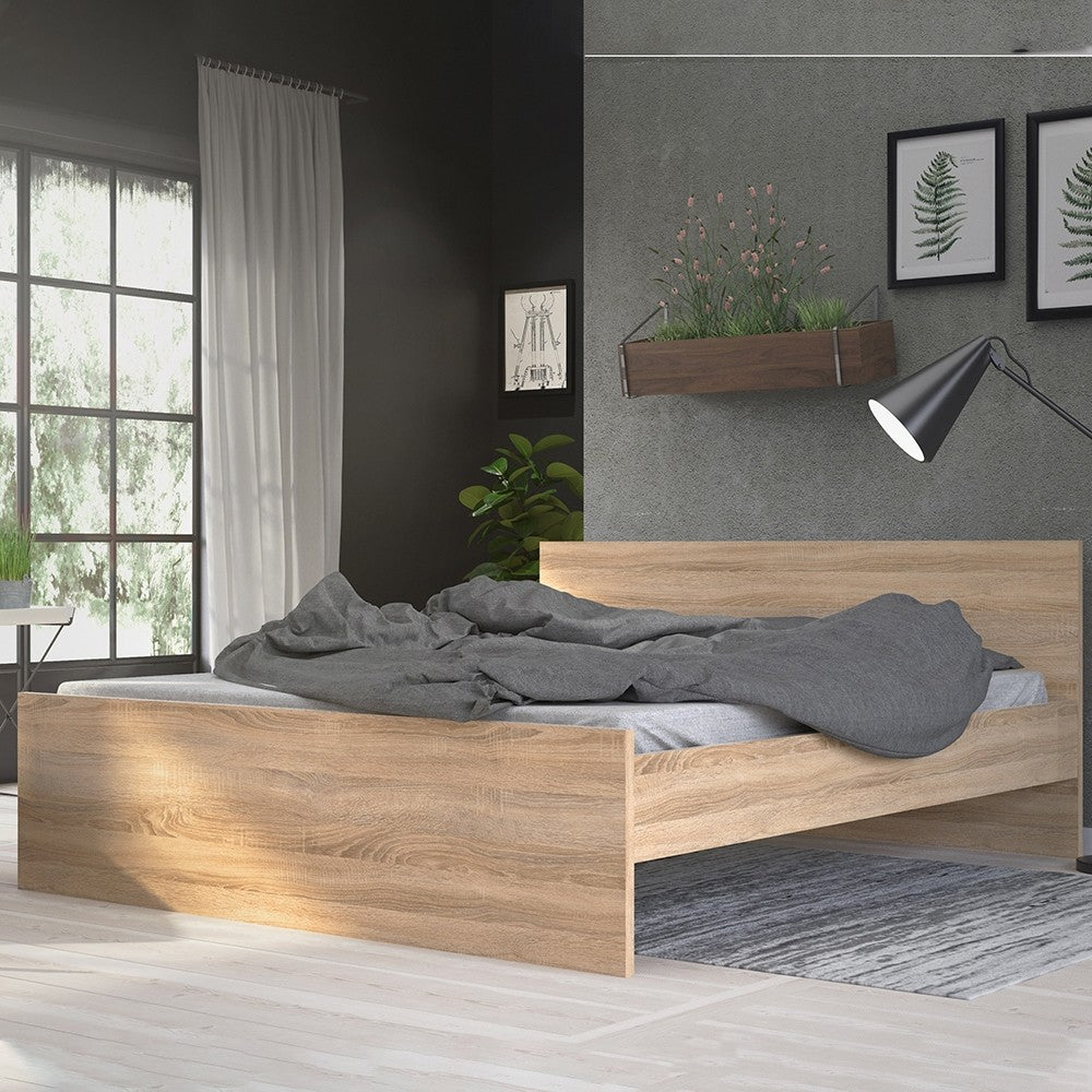 Naia Euro King Bed (160 x 200) in Oak