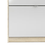 Shoes Shoe cabinet w. 4 tilting doors and 2 layers + 1 mirror door