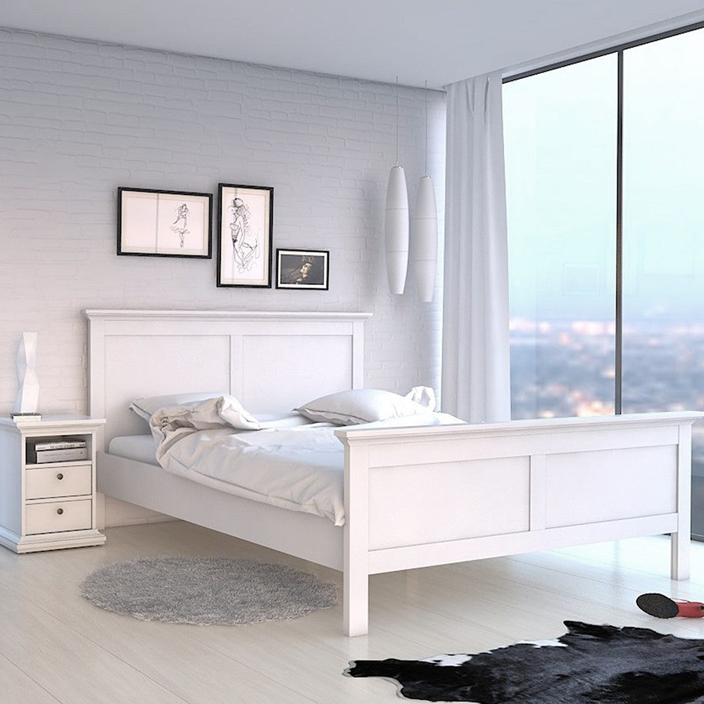 Paris King Bed (160 x 200) in White