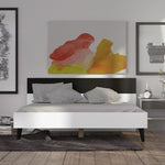 Oslo Euro King Bed (160 x 200) in White and Black Matt