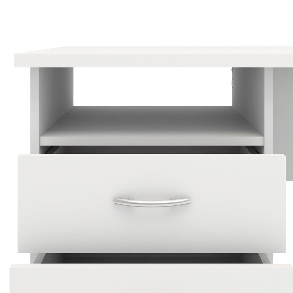 Function Plus Desk 3 Drawers in White FSC Mix 70 % NC-COC-060652