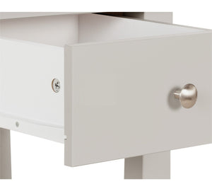 Naia Bedside - 3 Drawers in Concrete and White High Gloss