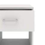 Space Bedside 1 Drawer in White