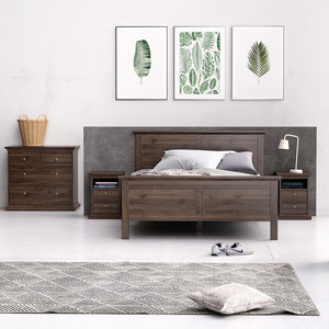 Paris Double Bed (140 x 200) in Walnut