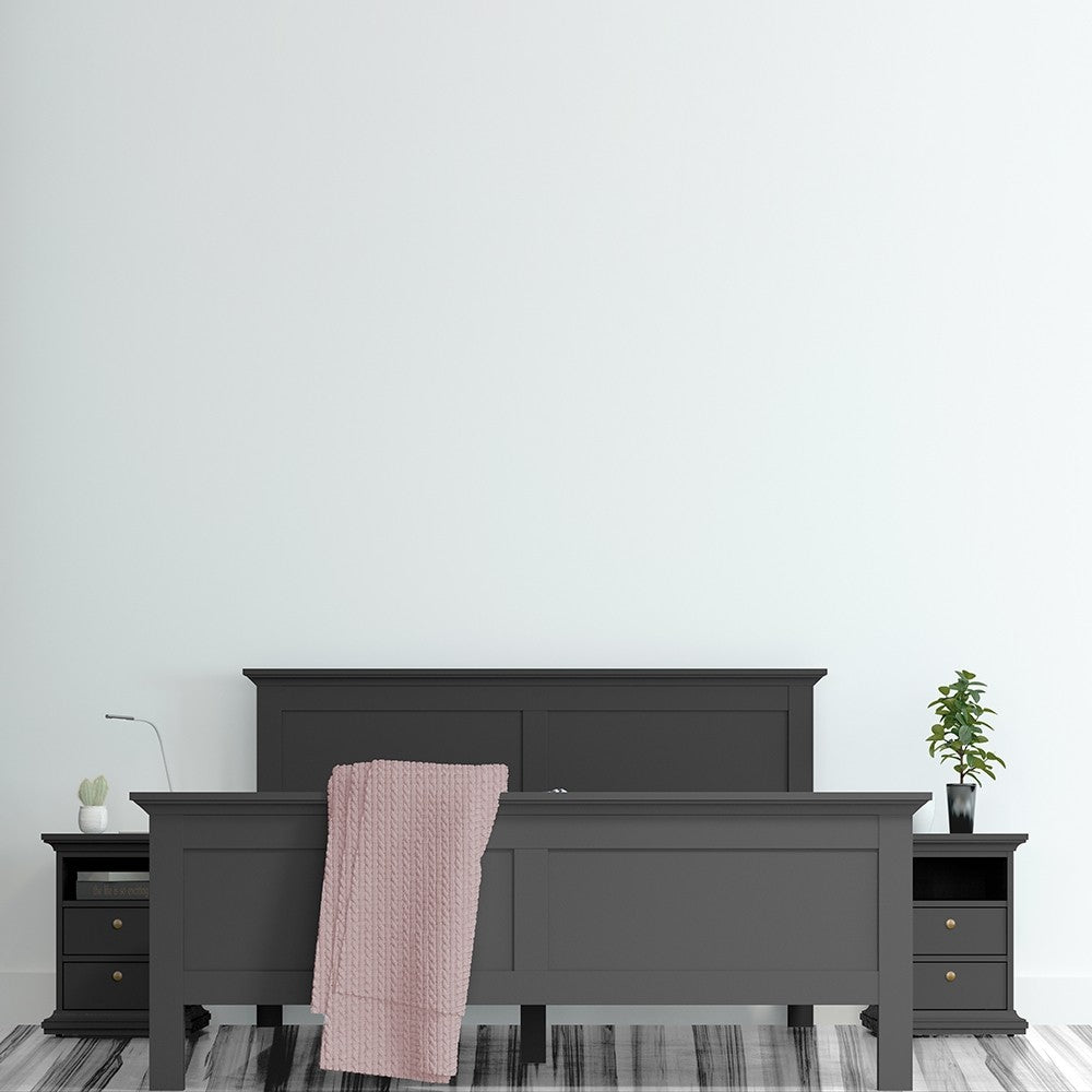 Paris Super King Bed (180 x 200) in Matt Grey