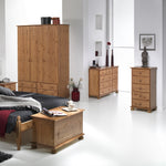 Copenhagen 5 Drawer Narrow Chest in Pine