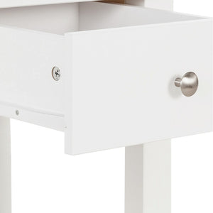 Naia Bedside - 1 Drawer 1 Shelf in White High Gloss