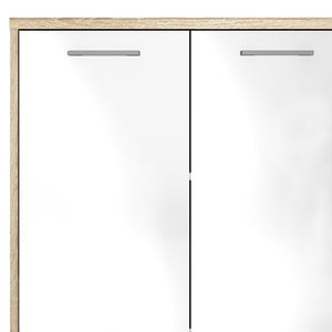 *Homeline Sideboard 2 Doors in Oak with White High Gloss