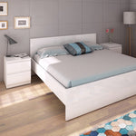 Naia Euro King Bed (160 x 200) in White High Gloss