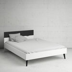 Oslo Euro King Bed (160 x 200) in White and Black Matt