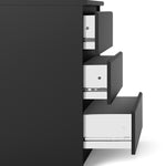 Naia Bedside - 3 Drawers in Black Matt