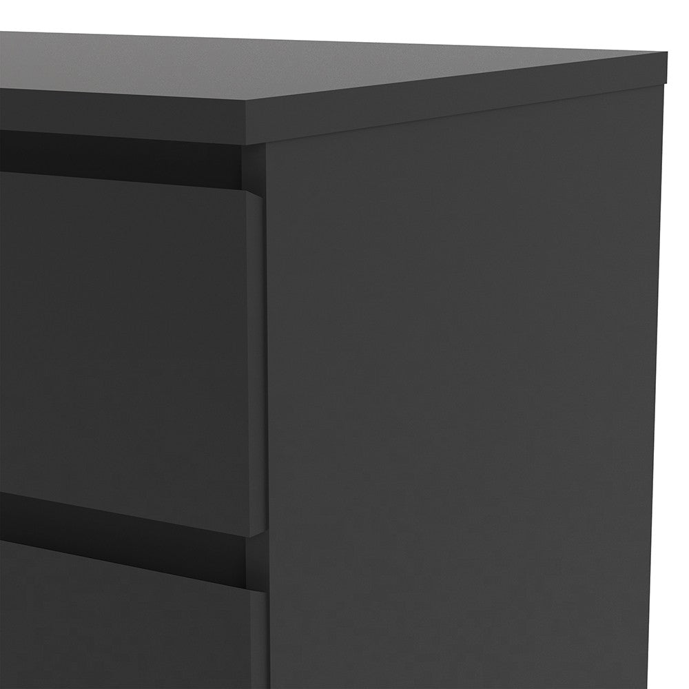 Naia Chest of 5 Drawers in Black Matt