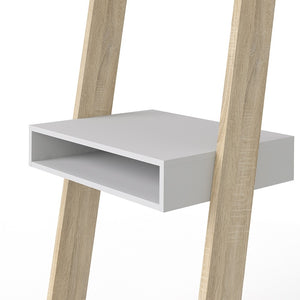 Oslo Leaning Desk in White and Oak FSC Mix 70 % NC-COC-060652