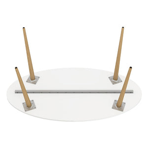 Oslo Dining Table - Large (160cm) in White and Oak