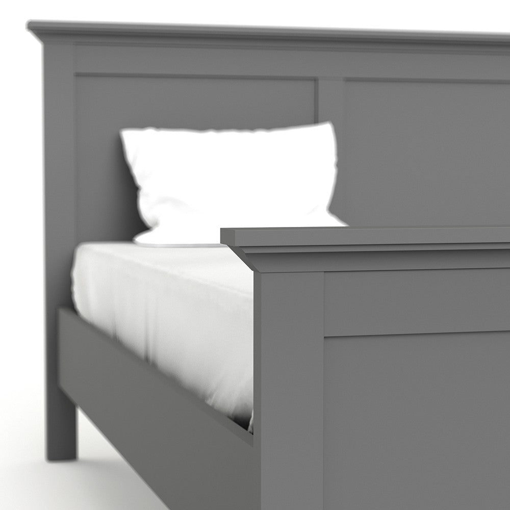 Paris Double Bed 4ft6 (140 x 190) in Matt Grey