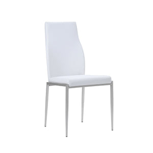 Dining set package Lyon Small extending dining table 90/180cm + 6 Milan High Back Chair White.