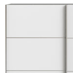 *Verona Sliding Wardrobe 180cm in Truffle Oak with White Doors with 2 Shelves