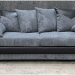 Dino Fabric 3 + 2 Seater Monty Metropolis Black and Grey