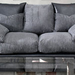 Dino Fabric 3 + 2 Seater Monty Metropolis Black and Grey