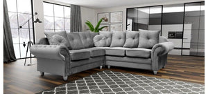 Corner Sofa Knightsbridge Large Fabric Corner Sofa Grey 2C2